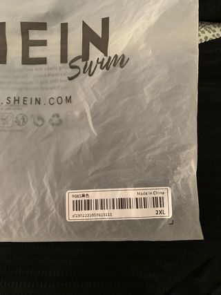 Bikini SHEIN Curve negro - Talla 2XL