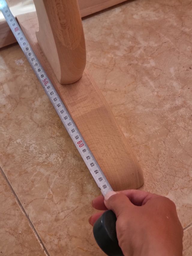 Pie de mesa de madera haya