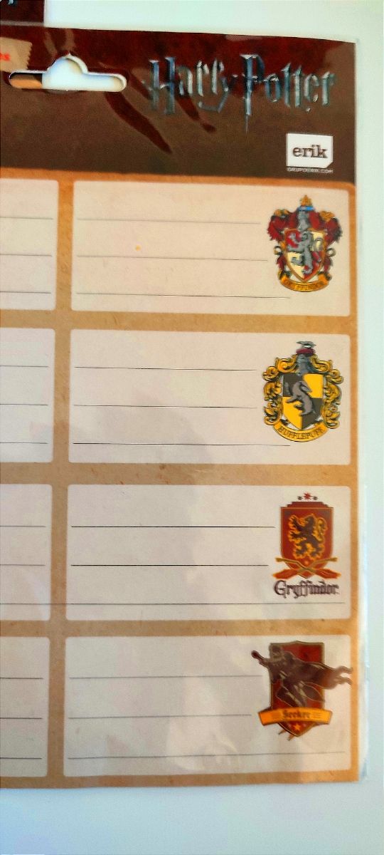 Etiquetas Harry Potter (2 packs)
