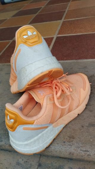 Adidas zapatillas - Naranja y blanco