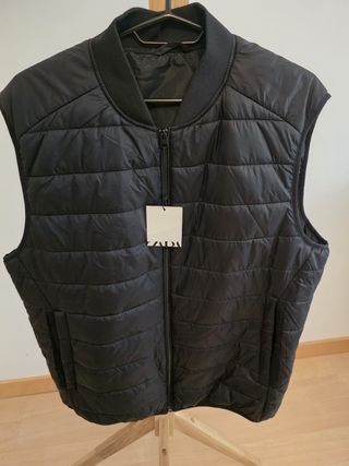 Chaleco Zara Hombre L - Negro