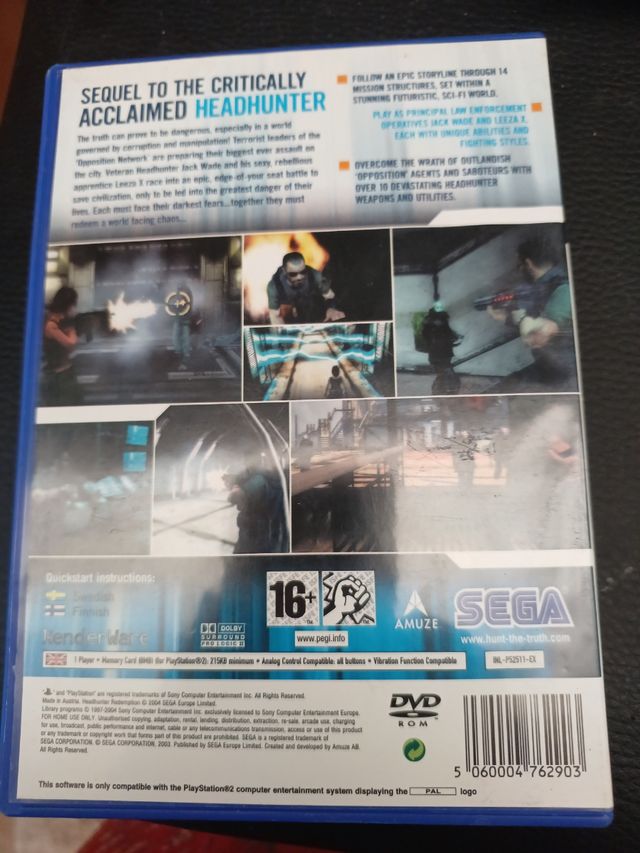 Headhunter Redemption PS2 (PAL)