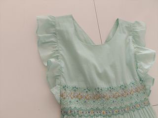 Vestido niña verde - algodón
