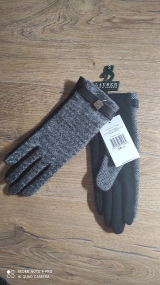Guantes Ralph Lauren - Negro y Gris