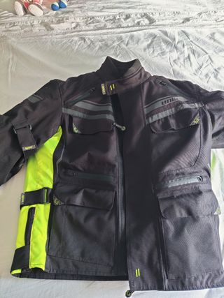 Chaqueta moto Unik negra c/protecciones