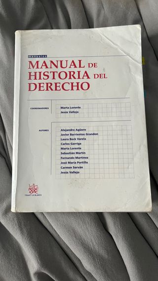 Manual de historia del derecho