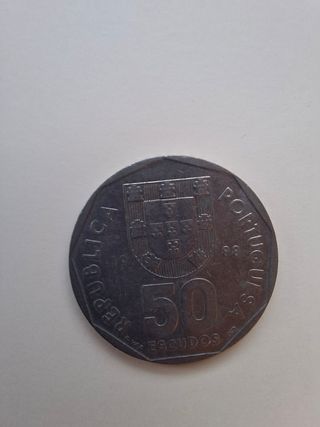 50 escudos. Portugal. 1988