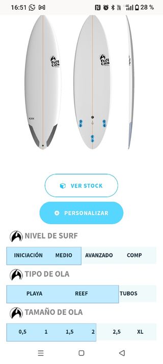 Tabla de surf Full & Cas Creed