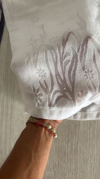Lote 2 Pantalones piratas verano XXL beige/blanco 