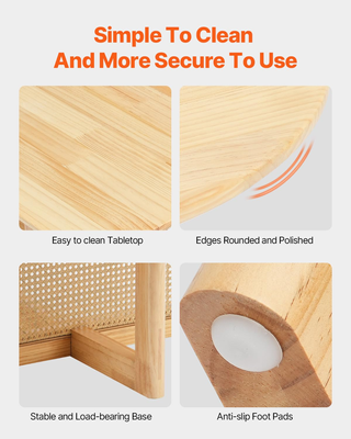 Tavolino Rotondo da 85 cm, Tavolo da Salotto in Ra