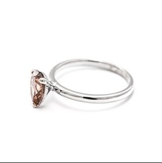 Anillo solitario diamante marrón. OFERTA 