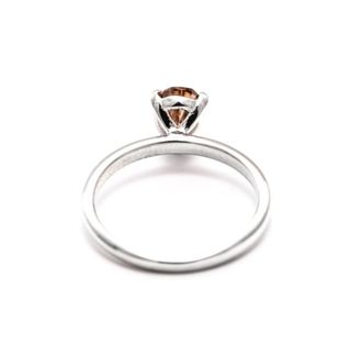 Anillo solitario diamante marrón. OFERTA 