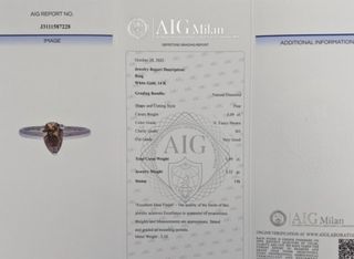 Anillo solitario diamante marrón. OFERTA 