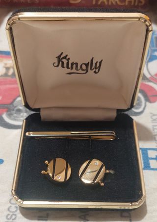 Pack gemelos y pinza de corbata