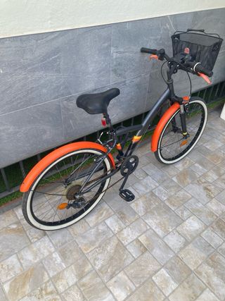 Bicicleta paseo 24" naranja