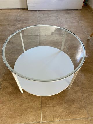 Mesa centro cristal blanco