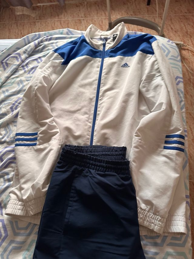 Chándal Adidas L - Azul y Blanco