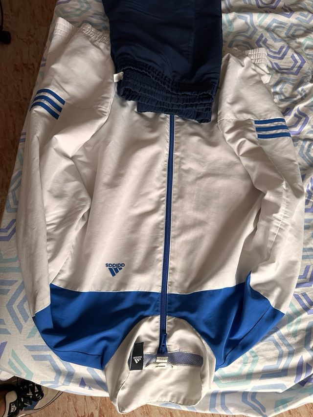 Chándal Adidas L - Azul y Blanco