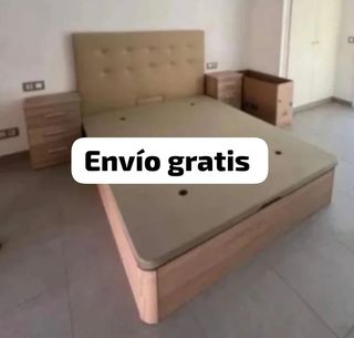 Cama completa madera con almacenaje