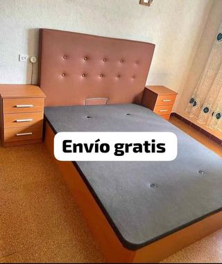 Cama completa madera con almacenaje