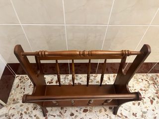 Revistero madera vintage marrón