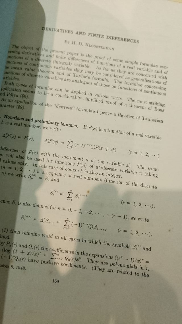 H. D. Kloosterman "Matemático" 3 Livros