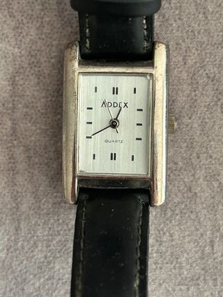 Reloj ADDEX cuarzo plata negro