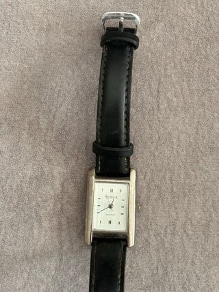 Reloj ADDEX cuarzo plata negro