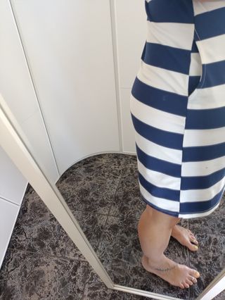 Vestido rayas marineras blanco-azul
