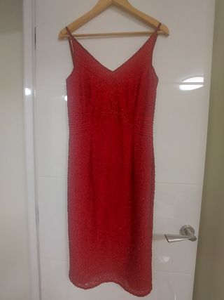 Vestido rojo fiesta - Talla M
