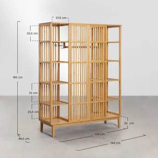 Armario bambú 185x140cm