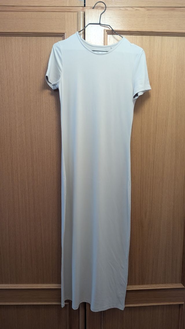 Vestido largo beige talla M