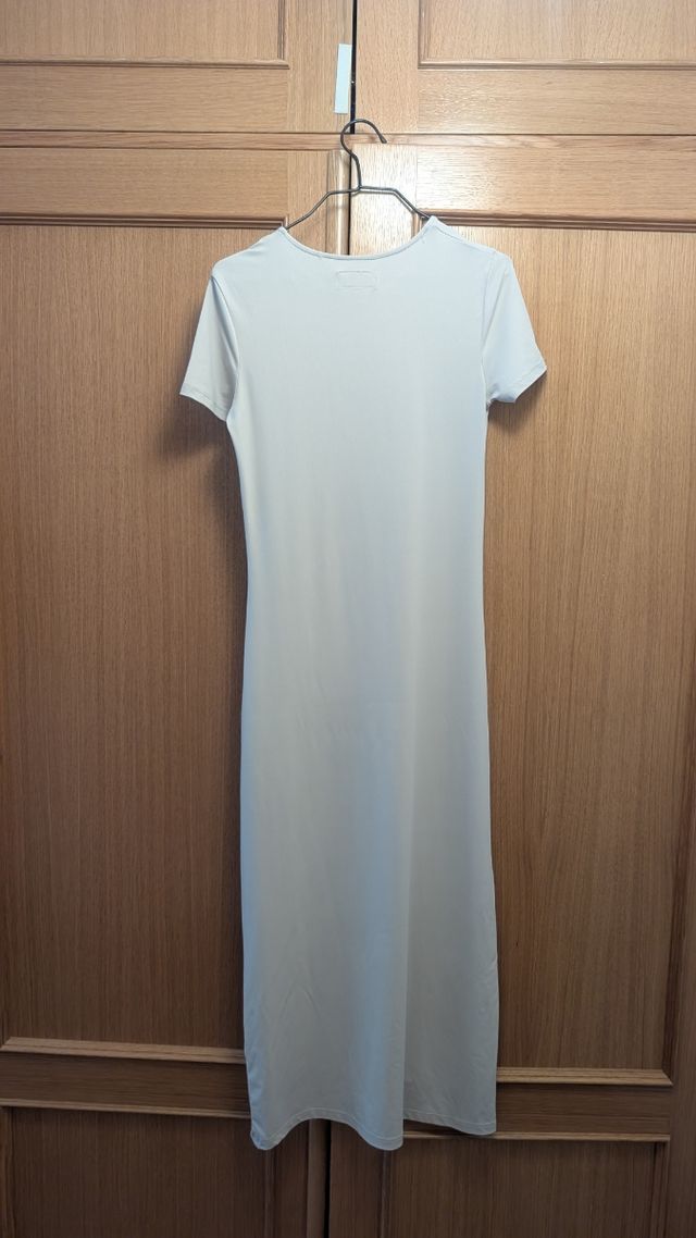 Vestido largo beige talla M