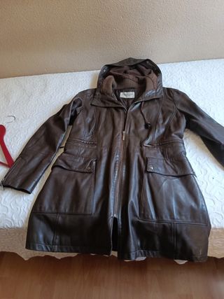 Chaquetón piel marrón Studio Classics