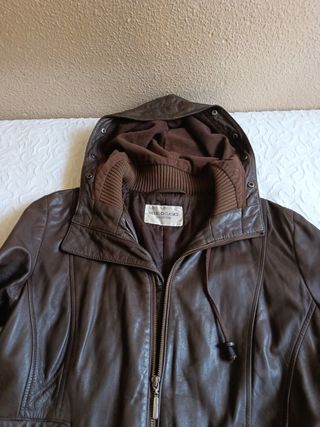 Chaquetón piel marrón Studio Classics