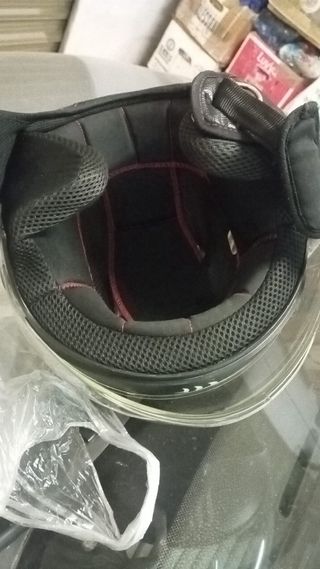 Casco moto negro mate