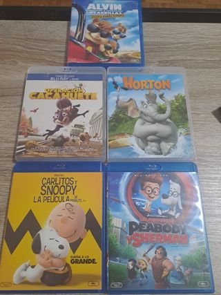 5 Películas Blu-ray animadas infantiles