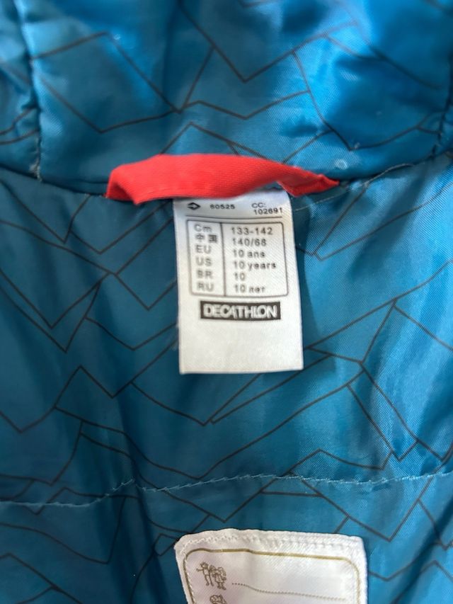 Plumífero rojo niño talla 10