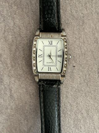 Reloj cuarzo mujer - correa negra