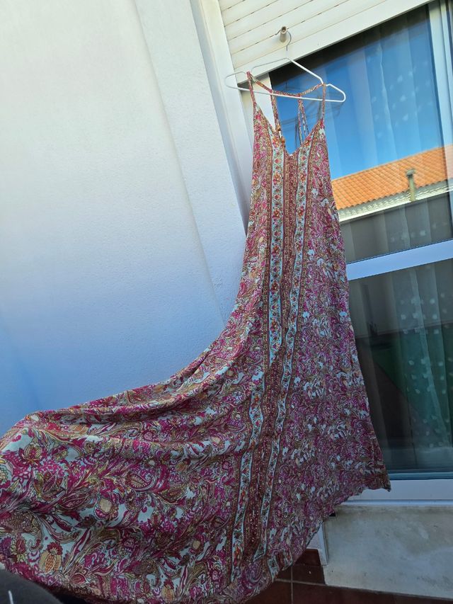 Vestido largo multicolor