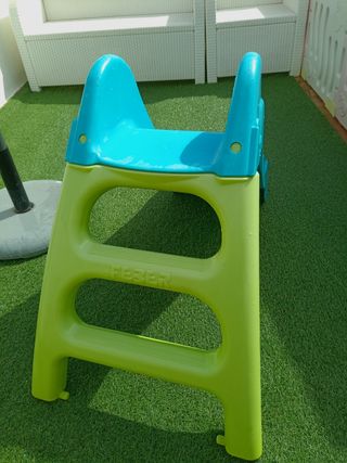 Tobogán infantil azul y verde