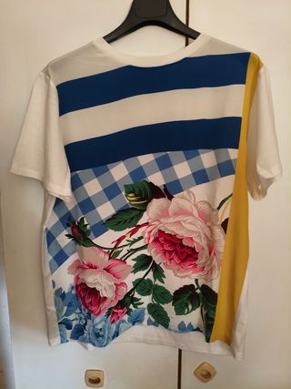 Maglia Max Mara righe fiori Tg M