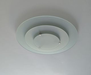 Plafoniera vetro bianco-argento