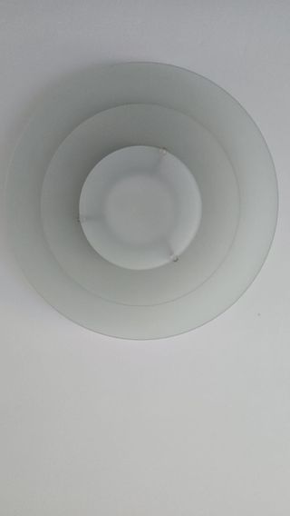 Plafoniera vetro bianco-argento