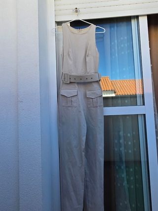 Mono beige - Pantalón largo