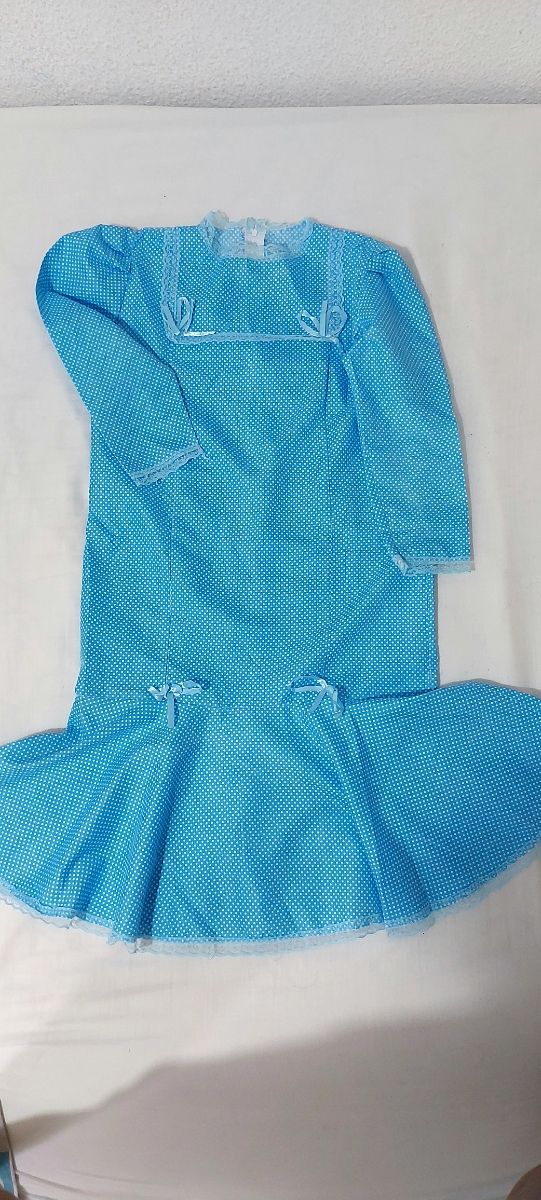 Vestido niña lunares azul