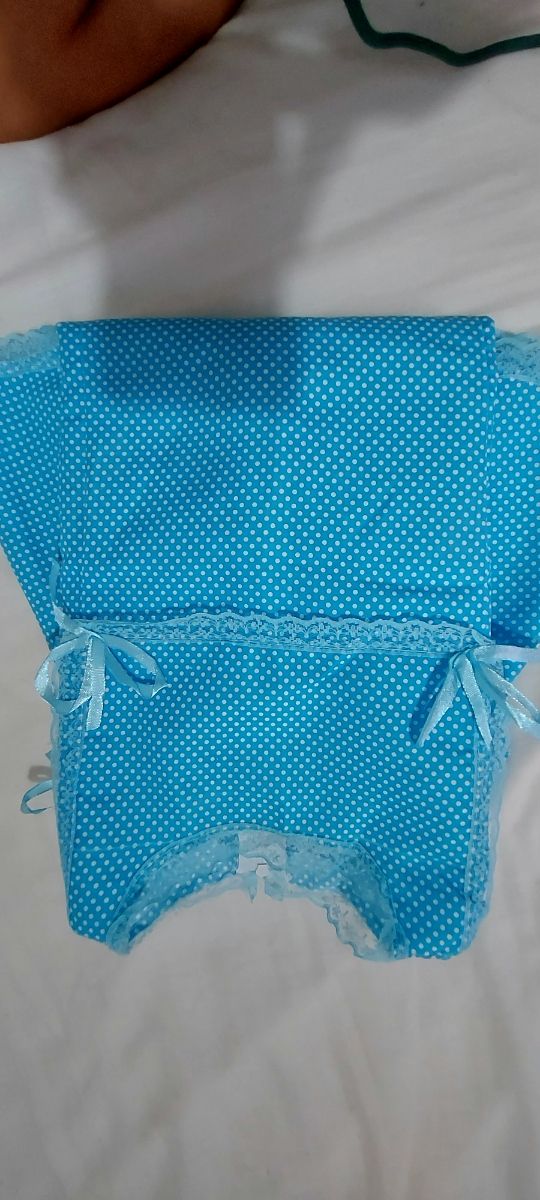 Vestido niña lunares azul