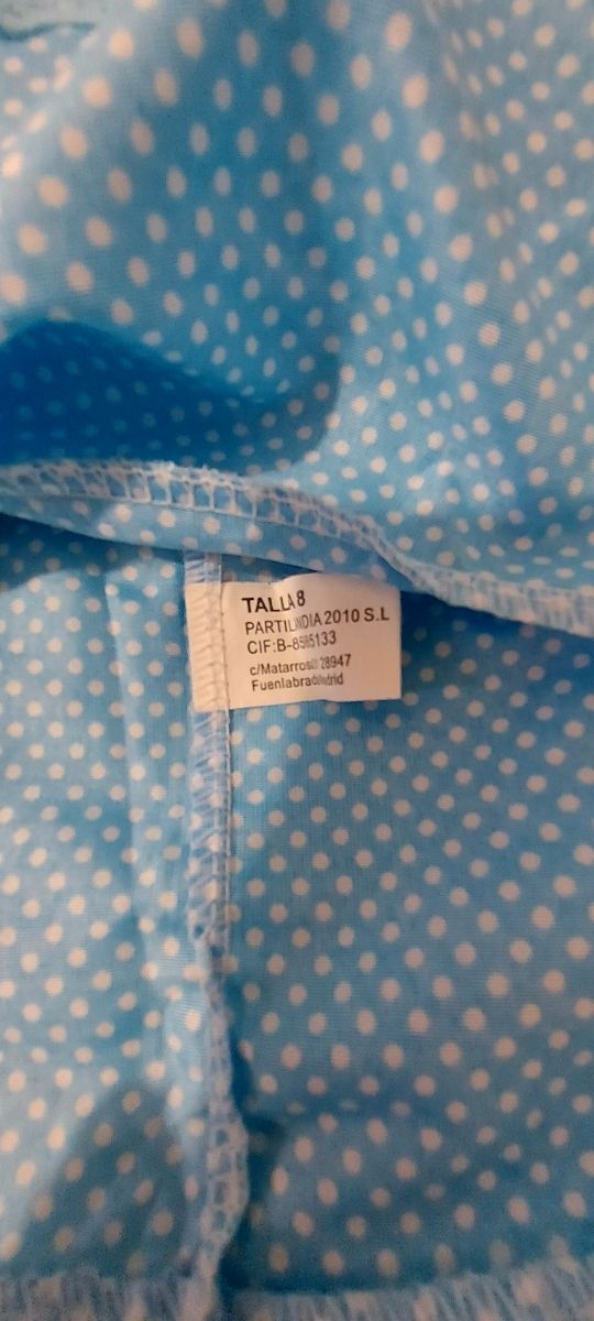 Vestido niña lunares azul