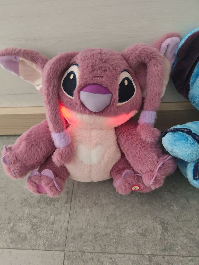 Peluches Stitch & Angel (con luz) 26 cm