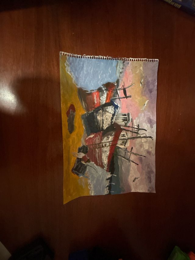 Vernice fatta a mano, non tracciata, creata da zero.